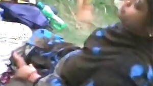 Indian Aunty with young boy playing with tits & desi pussy